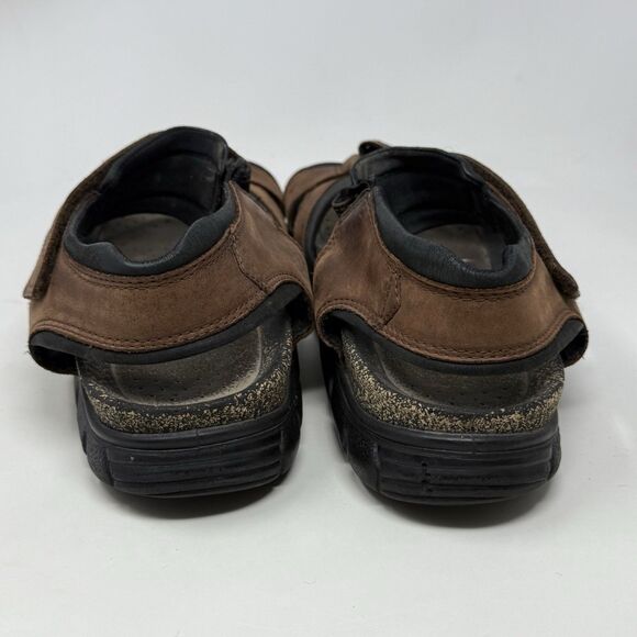 Ecco Cosmo Sandals Mens 12 - 12.5 EU 46 Brown Leather Cork Bed Hiking Outdoor